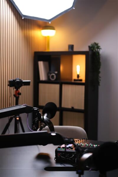 Podcaststudio 1 Professionelles Podcaststudio im Zentrum von Stuttgart – ideal für Podcasts, Interviews und hochwertige Audioaufnahmen