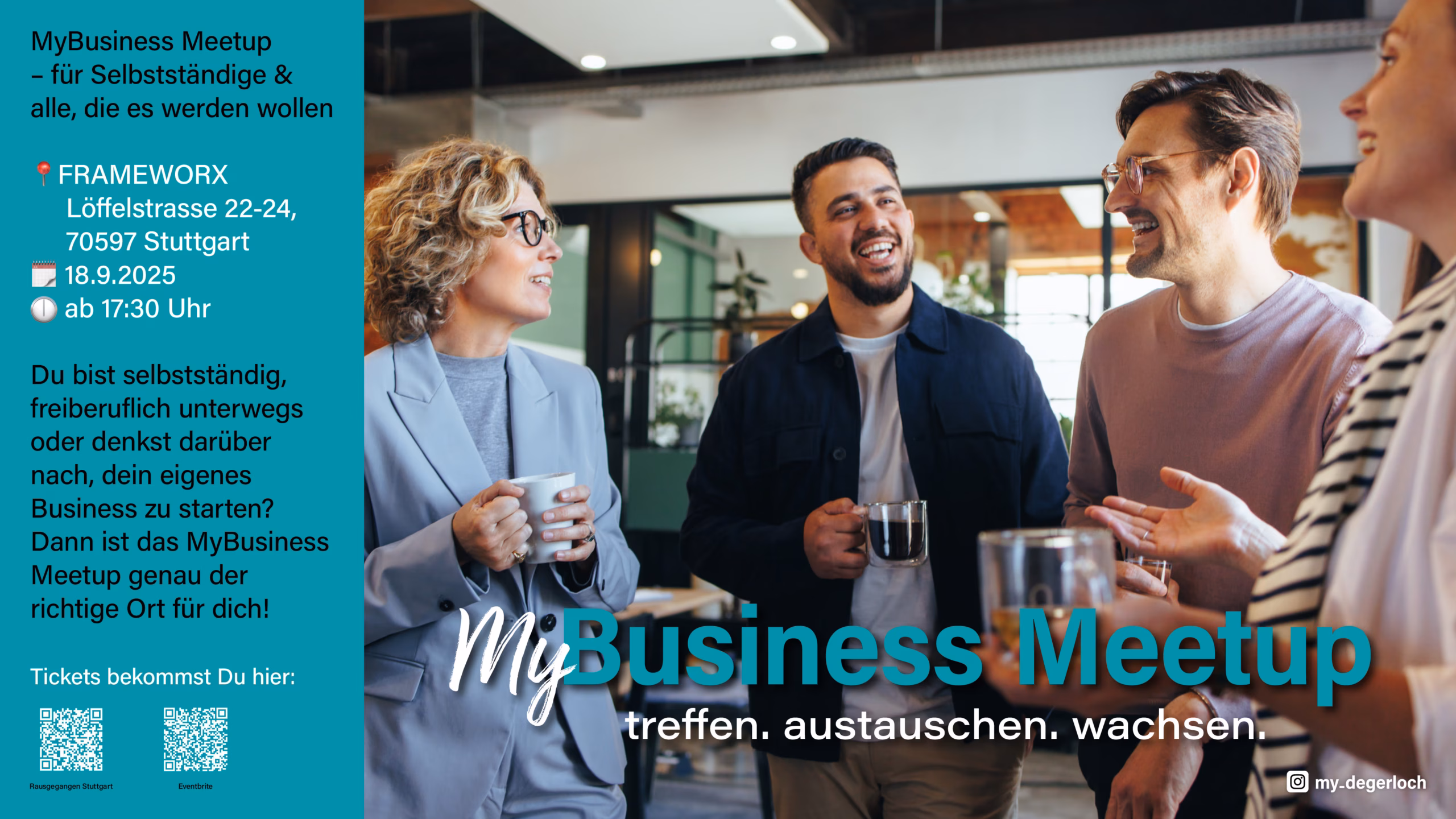 My Business Event in Degerloch, Netzwerktreffen für Selbständig, Freelancer und die, die es werden wollen